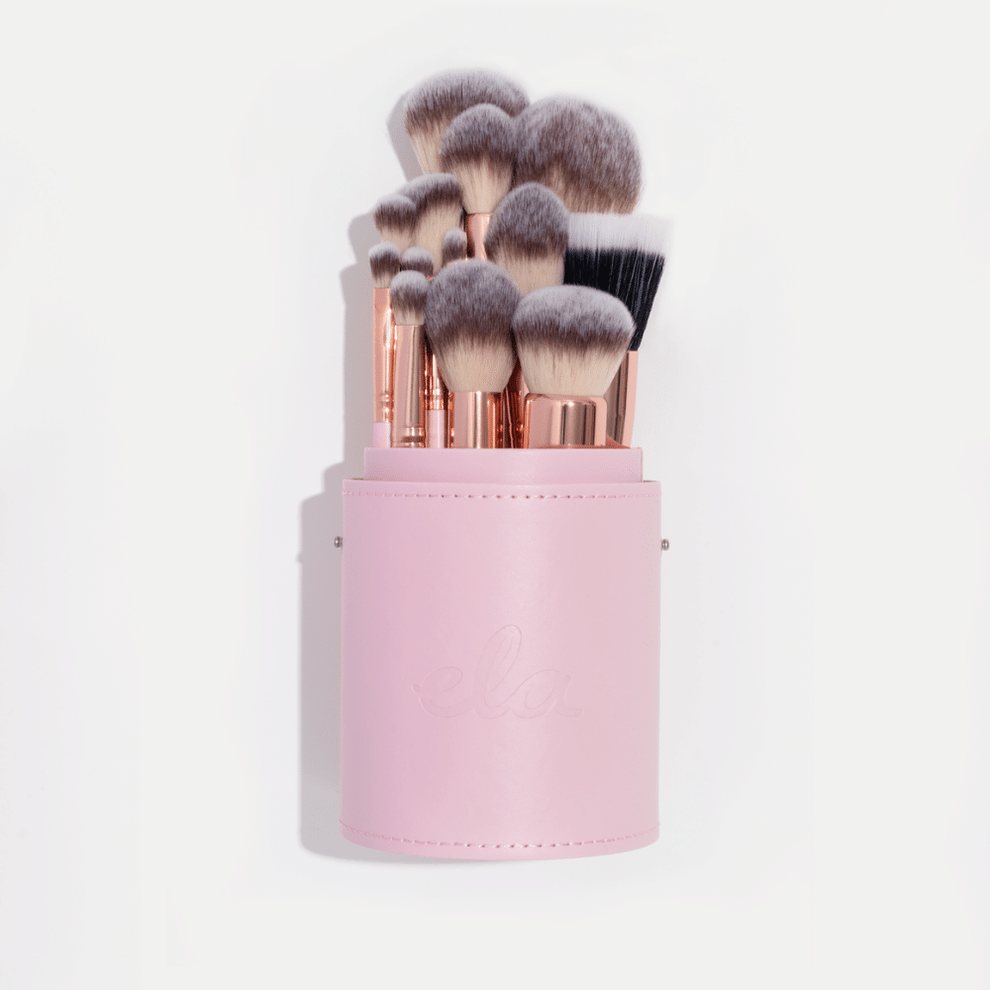 Brush Cup Holder Makeup Brush Holder with Lid Ela Cosmetics